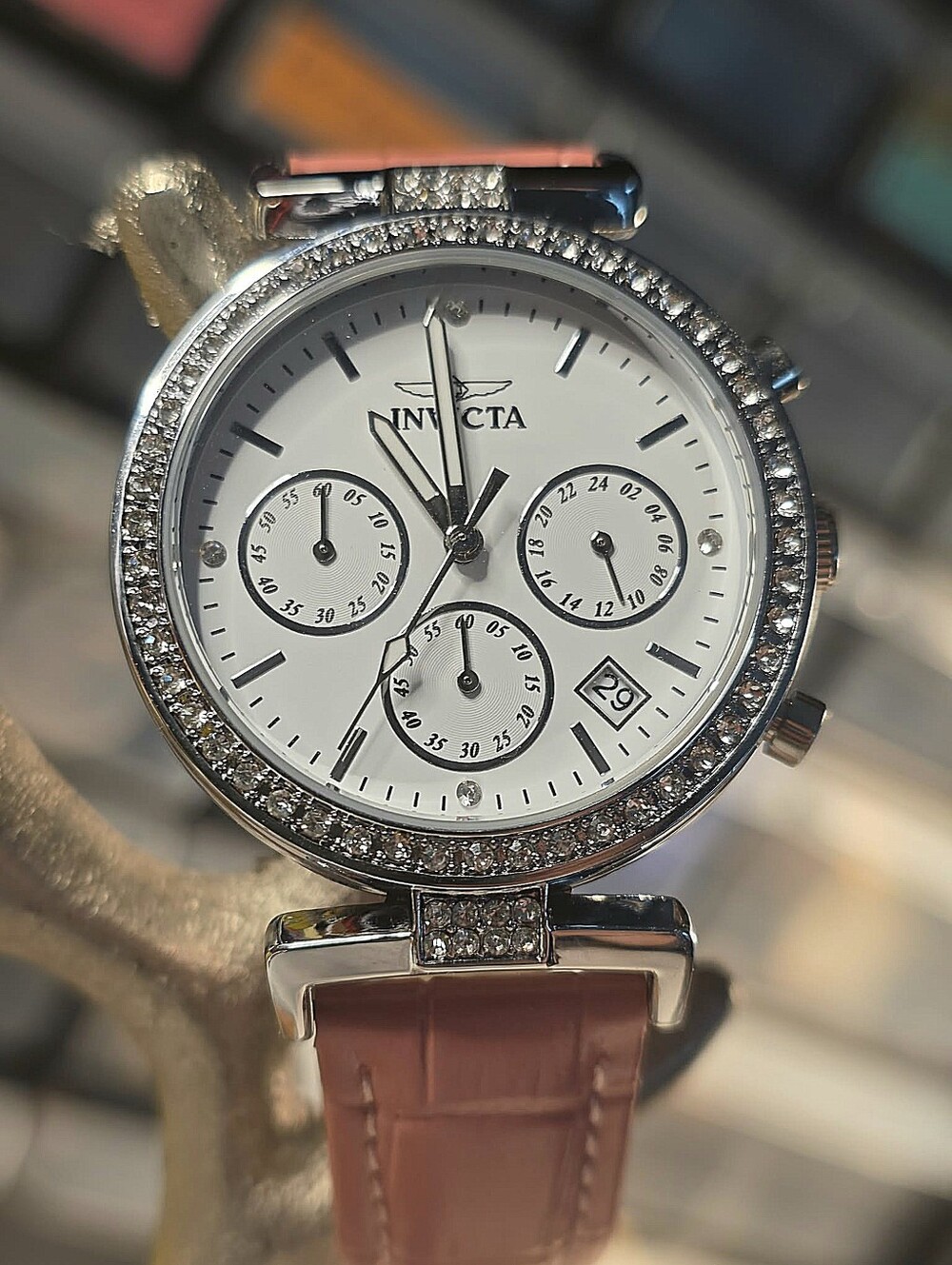 Invicta Celestial Lady Chronograph Watch – 38mm - Jeweled Bezel - NWT - Picture 2 of 5